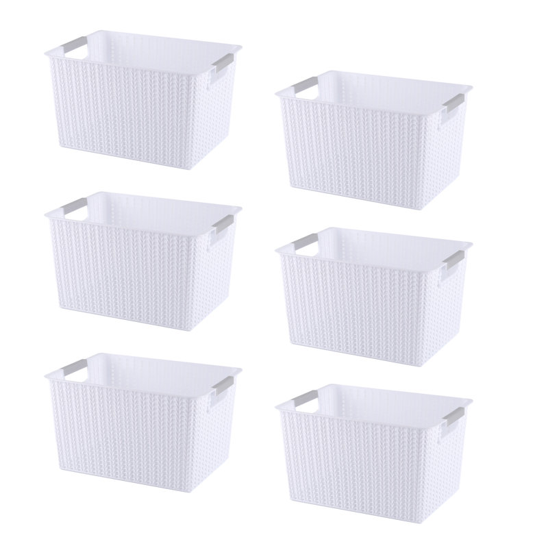 Ensemble de bacs en plastique, 7 L, 6