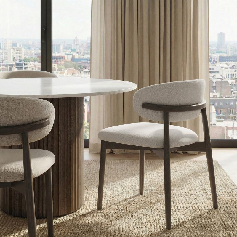 Munich Upholstered Dining Chair, Brown