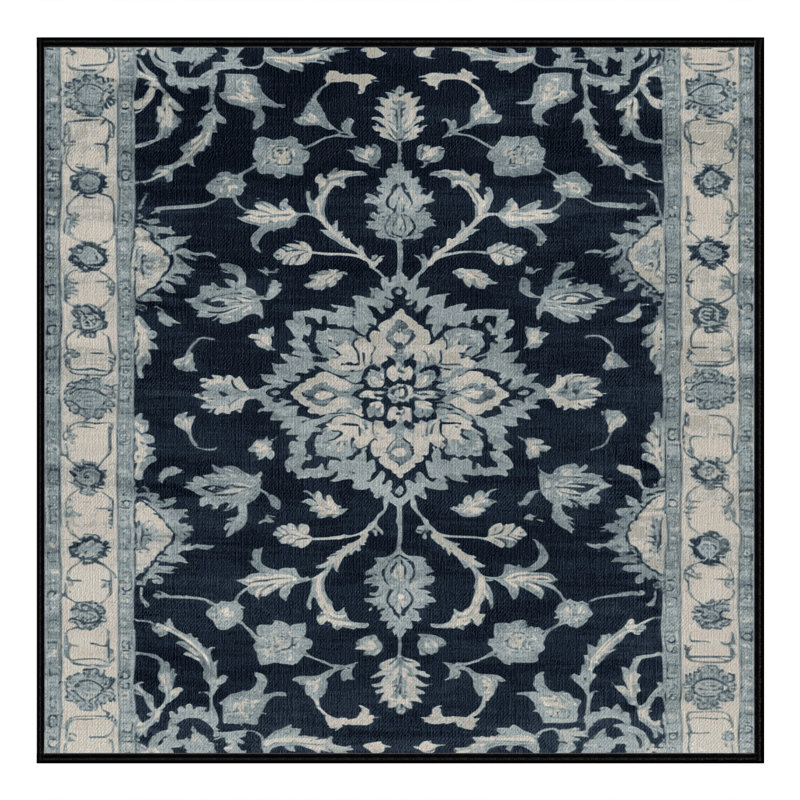 Tapis gris lavable à la machine, Carré 4 pi