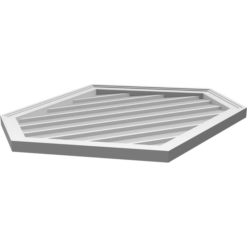 Ventilé vertical à pignon vertical 7/12 po, H 30 po x l 34 po x P 1,5 po