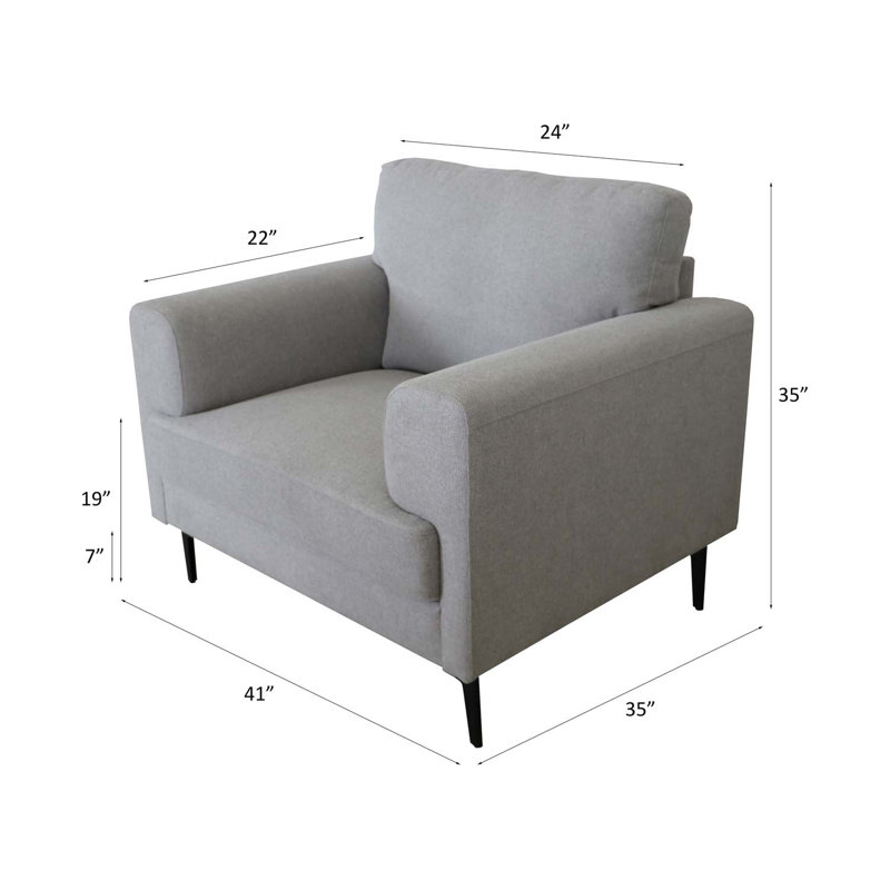 Chaise Kyren, lin gris clair