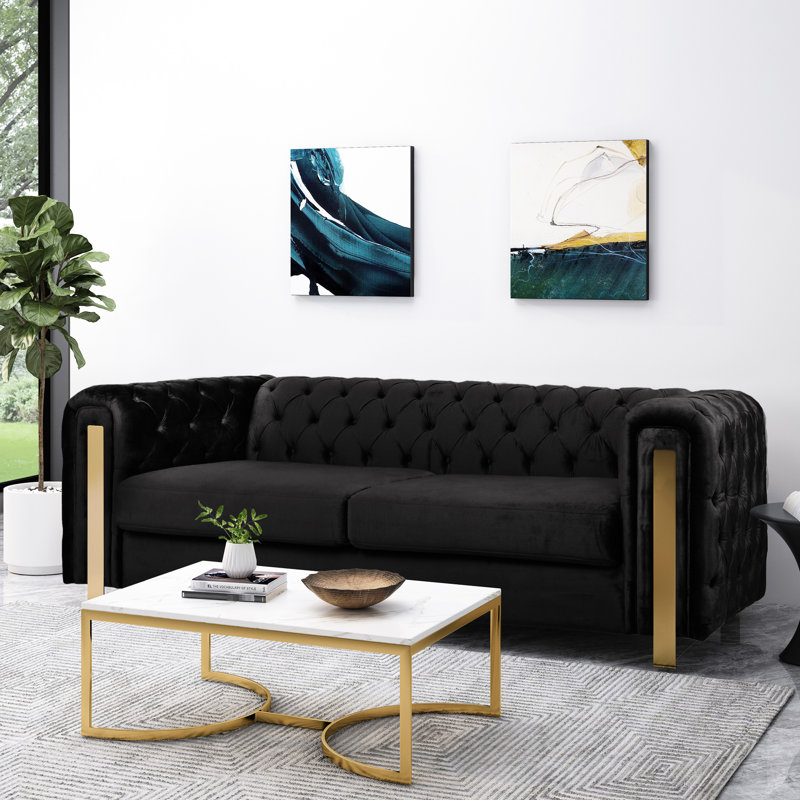 Modern 3 avec revêtement en velours et motif chic orné