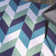 Tapis bleu vif en laine tissé à plat Crisman