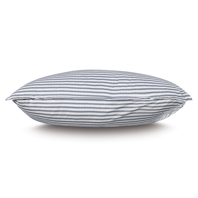Blass Ticking Cotton Striped Sham by Alexa Hampton, Standard, Navy