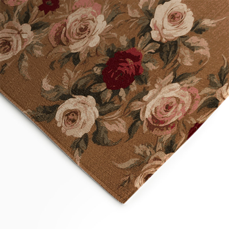 Tapis d'intérieur et d'extérieur brun français, Rectangulaire 3 pi x 5 pi