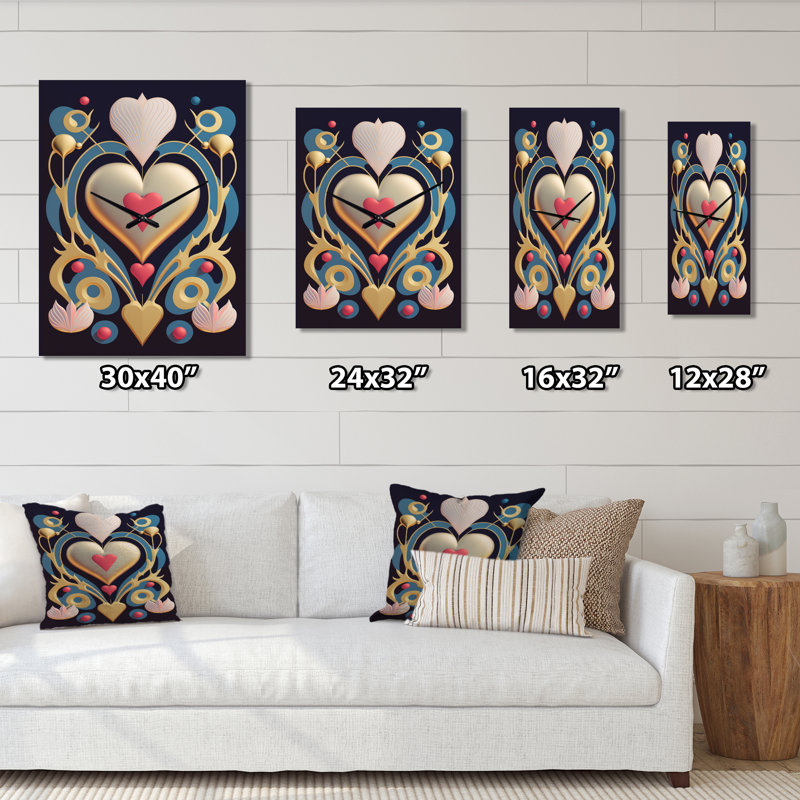Jayashree - Horloge murale abstraite romantique, Petit