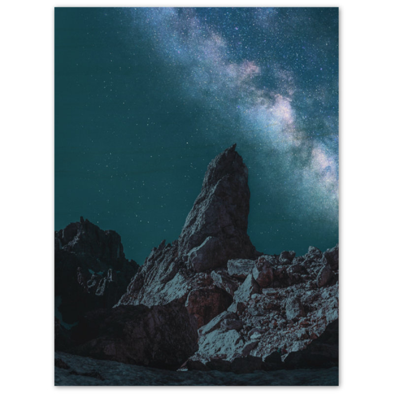 Milky Way Print - Galaxy Night Sky Wall Art - Starry Space Canvas Poster - Cosmic Universe Artwork - Astronomy Inspired Decor - Deep Space Wall Hanging - Modern Home Decoration Art Print