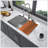 33" Drop In Kitchen Sink - 33*22 Inch Kitchen Sink Drop-In Topmount Single Bowl 16 Gauge Stainless Steel Ledge Workstation Kitchen Sinks