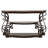Elysian Scrollwork Entryway Sofa Console Table Deep Merlot