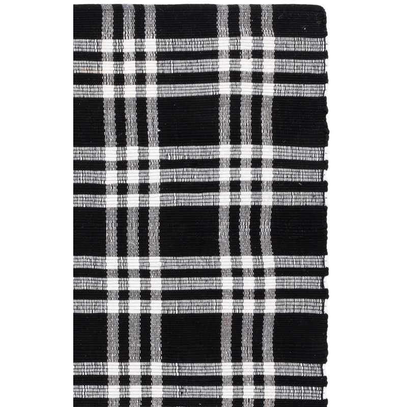 Montauk 181 Hand Woven 80% Paper Chindi; 20% Cotton Machine Washable Plaid Rug, Square 6'