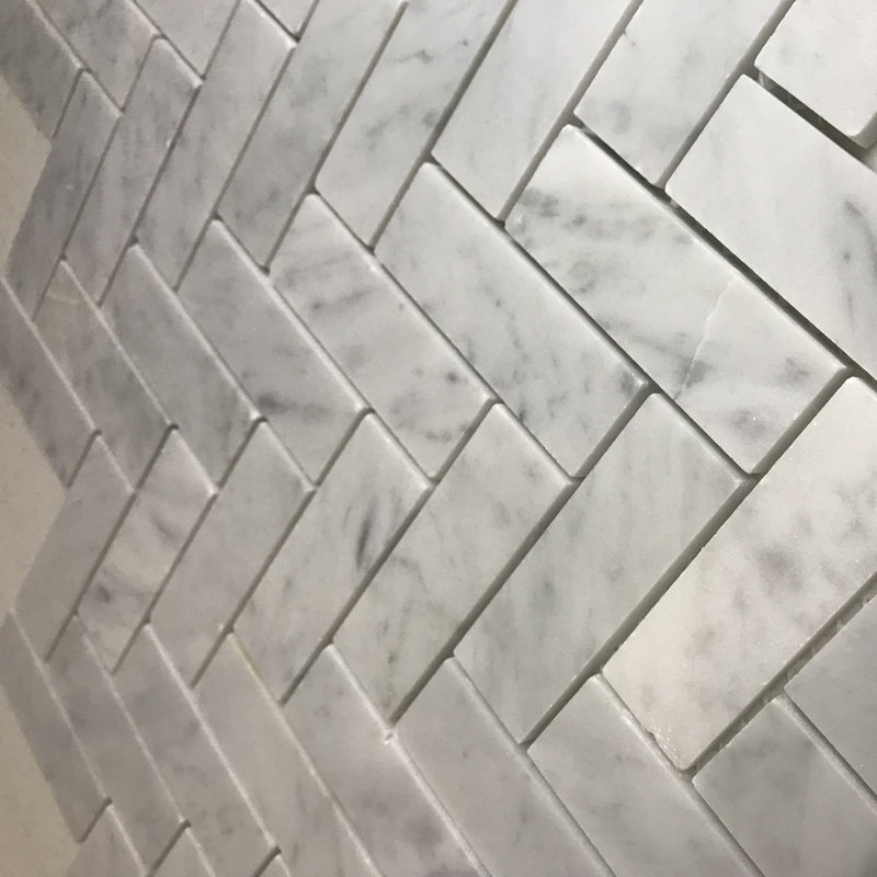 Carreau de mosaïque en marbre 12 po x 12 po Subway