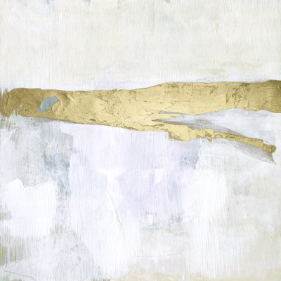 Gold Ribbon Horizon II by Jennifer Goldberger - Wrapped Canvas Painting