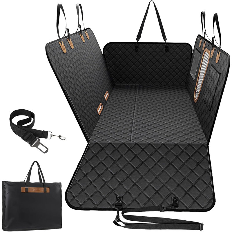Housse de siège pour chien avec plateau de charge amovible, installation en 3 modes (hamac / camion / siège), imperméable et lavable à la machine pour les voitures, VUS - comprend un sac de rangement et une ceinture de sécurité