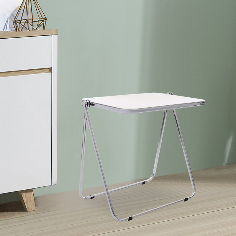 Table-plateau pliable et portative en acrylique, Blanc