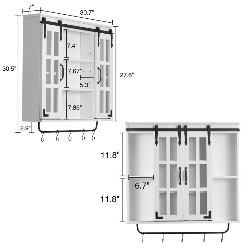 Amesfield Bathroom Cabinet, White