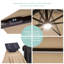 Grand parasol en porte-à-faux illuminé 11 pi avec base-509748626