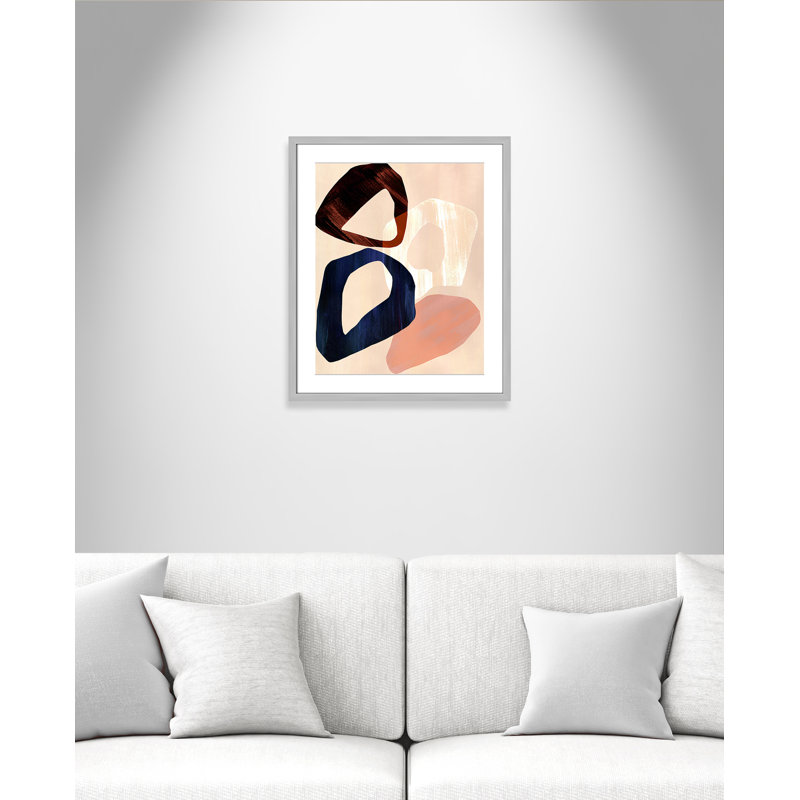 Loop III Print par Violets Print House, L 21,5 po x H 25,5 po, Imprimé mat, Argent mat