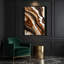 Aquarelle abstraite 40, art mural sur toile brune-2069529731