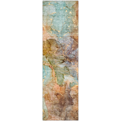 Premium Machine Washable Prisco Coral Rug