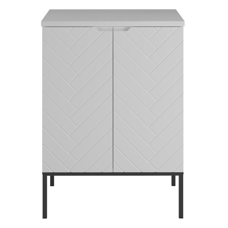 Ailyne 61mm Bathroom Vanity with Basin, White/Black