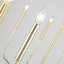 Luminaire linéaire rustique à 12 lumières à intensité variable de style bougie classique / traditionnel pour salon à plafond haut-314391452