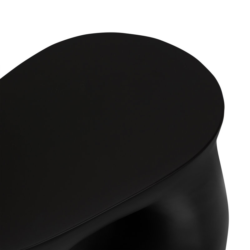 Minori Reinforced Cement Side Table, Black