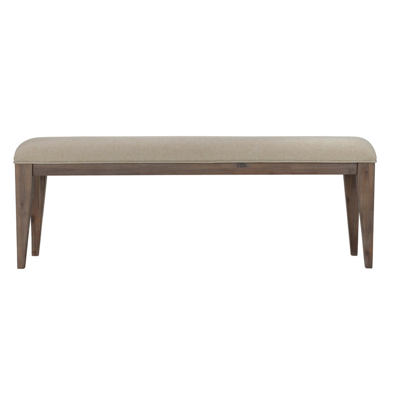 Laurist Upholstered Bench with Neutral Linen Fabric