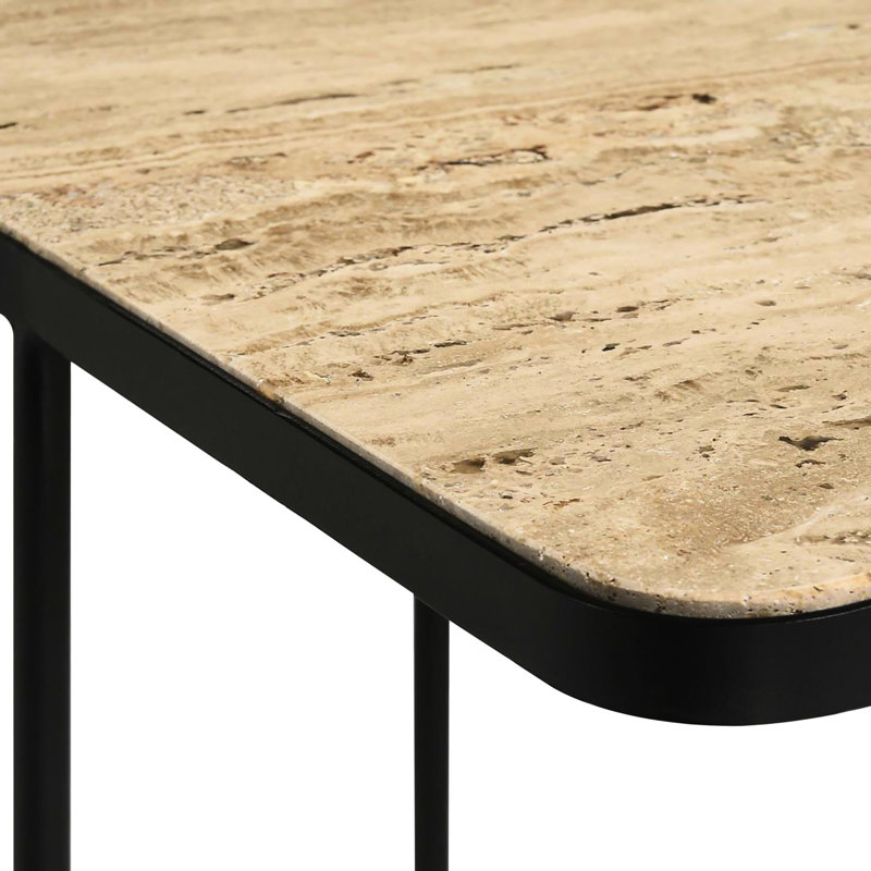 Table d'appoint avec base en métal noir, base carrée en fer 24 po pour la maison