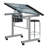 Couto Adjustable Height Glass Steel Drafting Table-2029609662