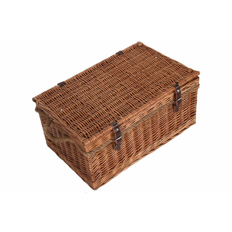 Wicker Rope Handled Double Steamed Storage Trunk