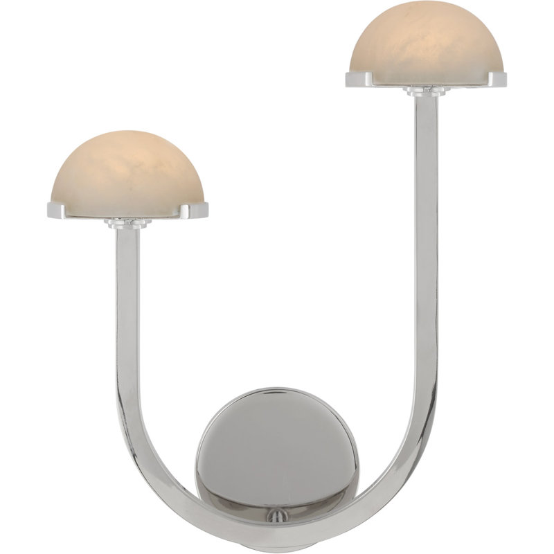 Kelly Wearstler Pedra 15" Asymetrical Left Sconce, Polished Nickel
