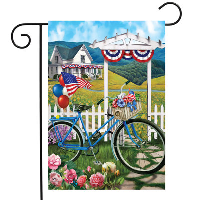 Drapeau de jardin patriotique vélo d'été