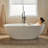 55.12'' x 29.13'' Freestanding Soaking Solid Surface Bathtub