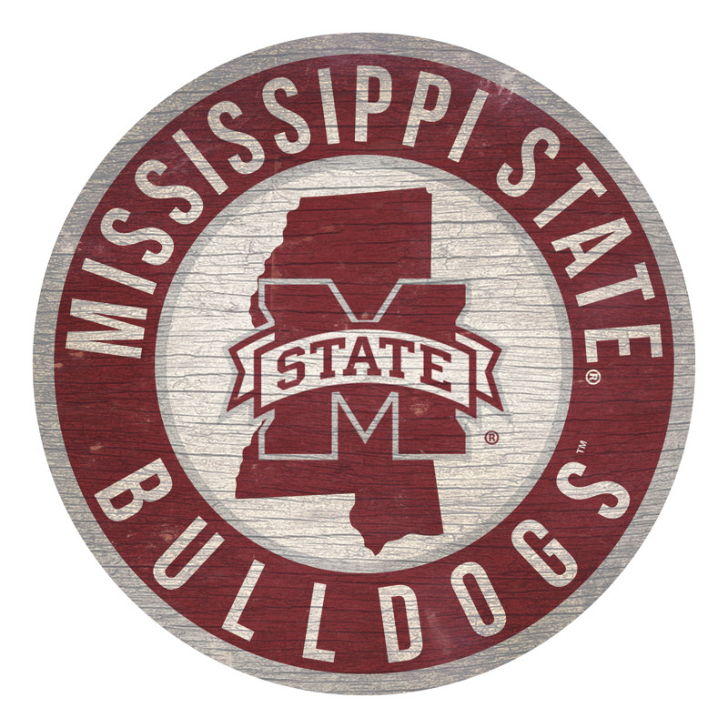 Ncaa, impression sur bois, Bulldogs de l'Université Mississippi State