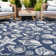 Nara Flatweave Navy Indoor / Outdoor Area Rug