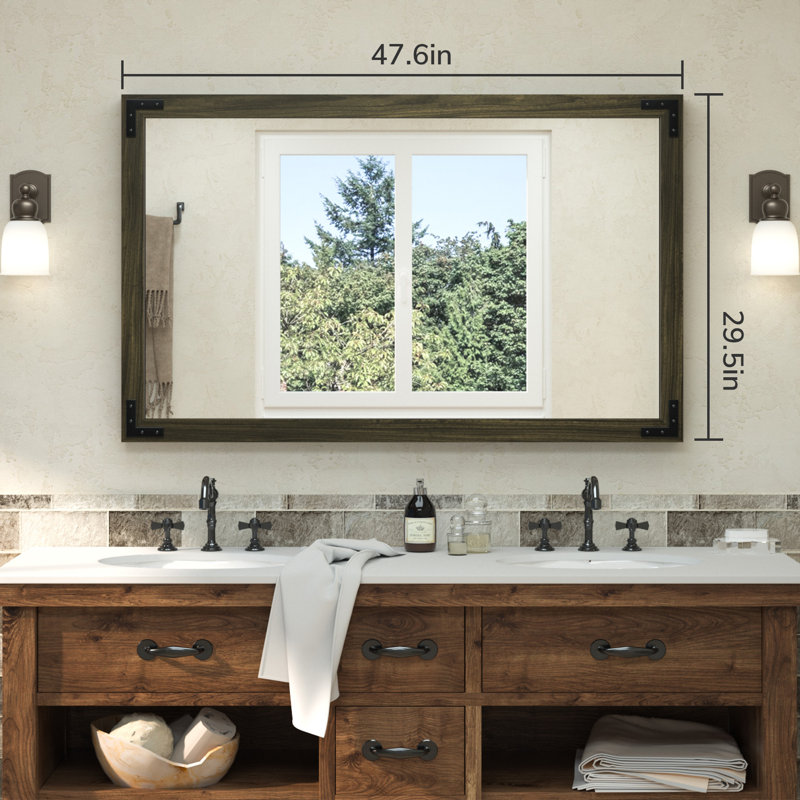 Miroir Gwenneth, 48 po x 30 po, Noir