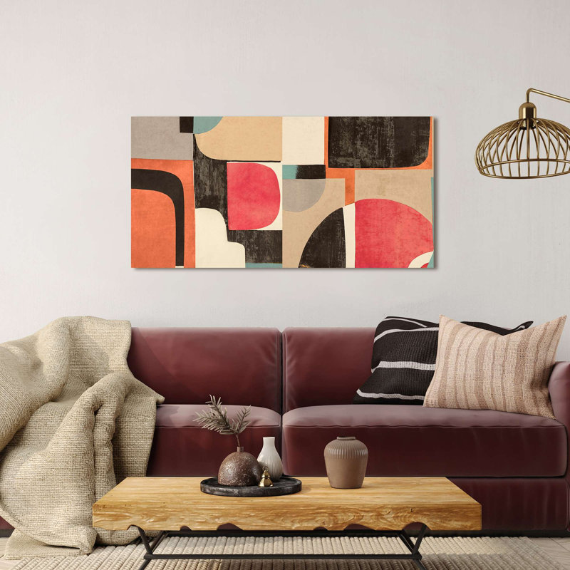 Geometric And Abstract Art: Pale Summer by Steve Roja - Wrapped Canvas Print, 60cm H x 120cm W x 4cm D