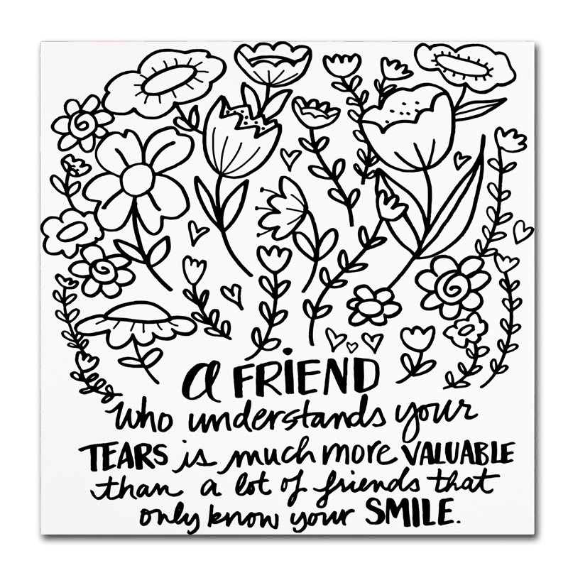 Arzel «A Friend», impression sur toile tendue, H 14 po x l 14 po x P 2 po