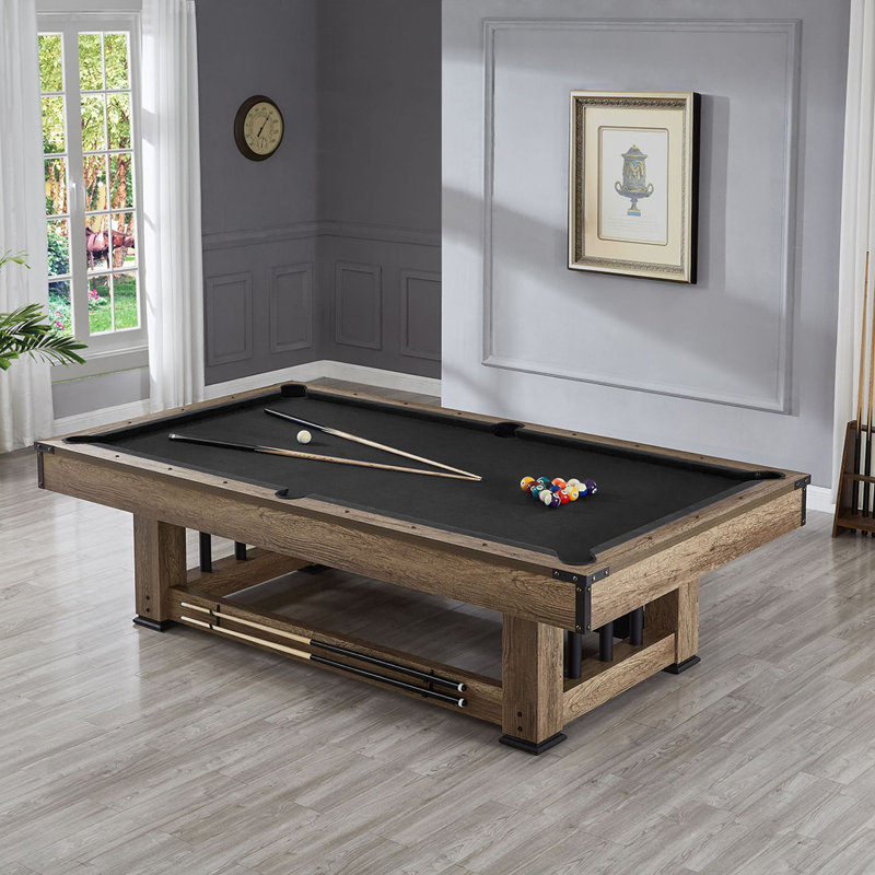 IQOWEL L Pool Table, 32" H x 108" L x 60" W, Black