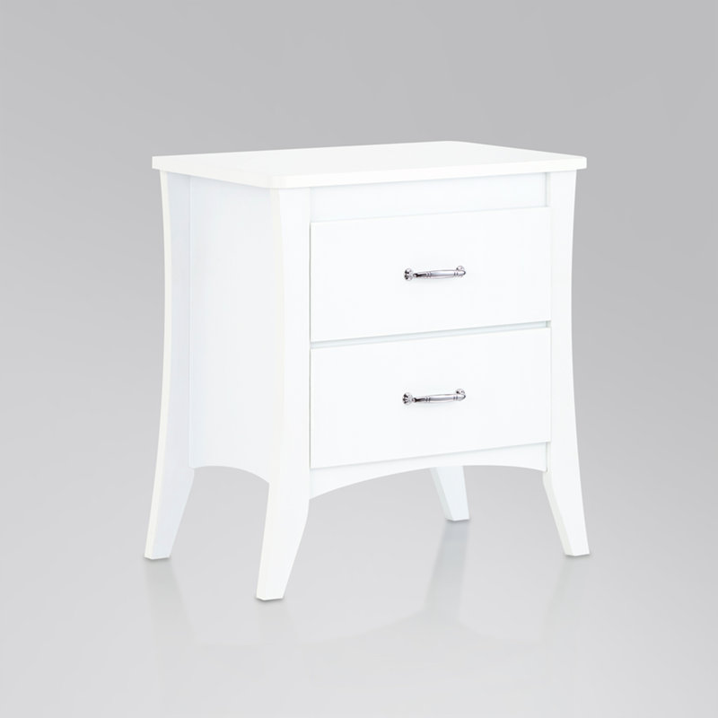 Charmante table d'appoint en bois avec deux tiroirs pour un rangement élégant