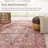 Machine Washable Carlita Oriental Pink Area Rug-1595626346