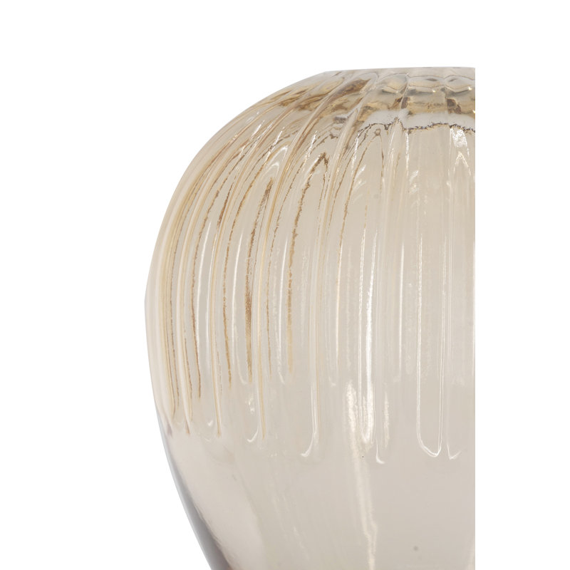 Vase en verre D7.5X8.7 "H, H 8,7 po x l 7,5 po x P 7,5 po