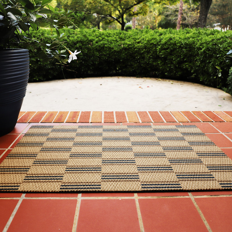 Neighburly Non-Slip Striped Outdoor Doormat
