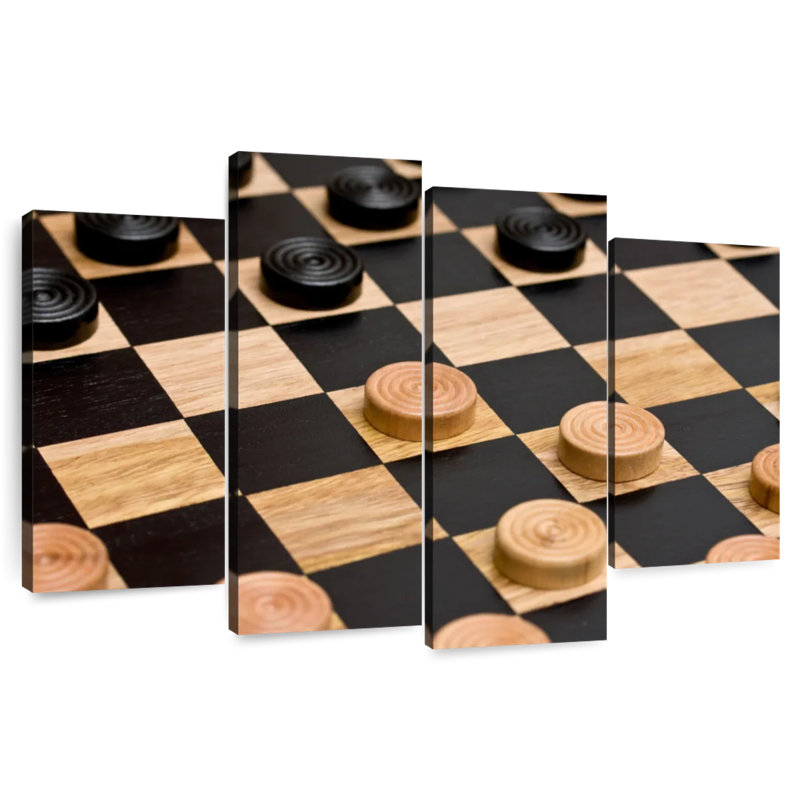 Checkers Game, 32" H x 52" W
