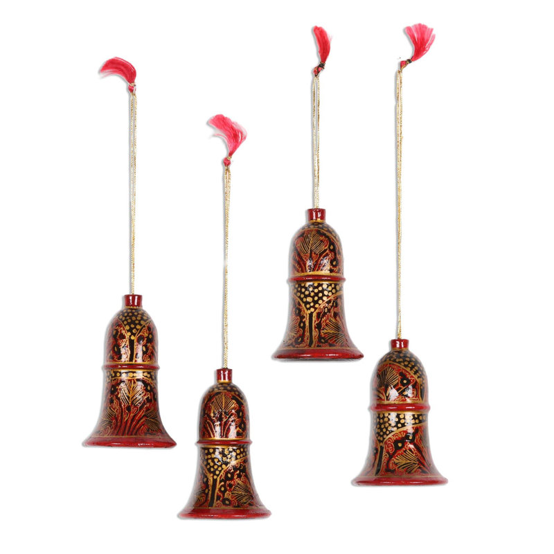 Ensemble d'ornement suspendu 4 pièces Glorious Leaves, H 3,1 po x l 2,2 po x P 2,2 po