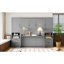 Grand lit escamotable avec rangement peu encombrant, fabrication en MDF, gris moderne
