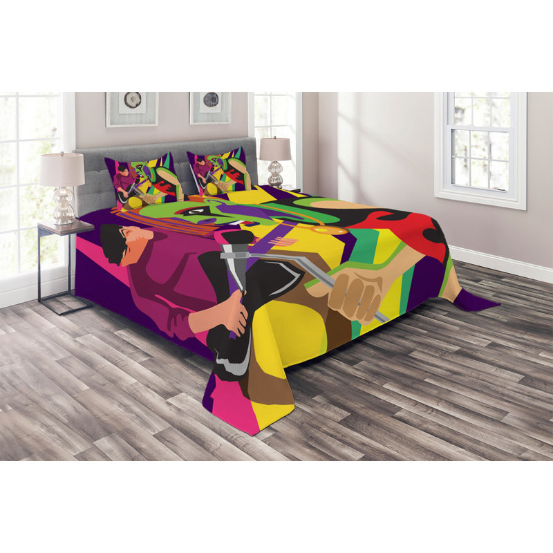 Polyester Coverlet, King Bedspread + 2 Shams
