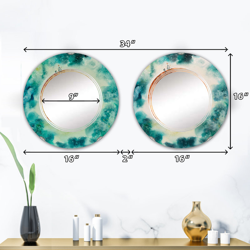 Ensemble de 2 miroirs sans cadre