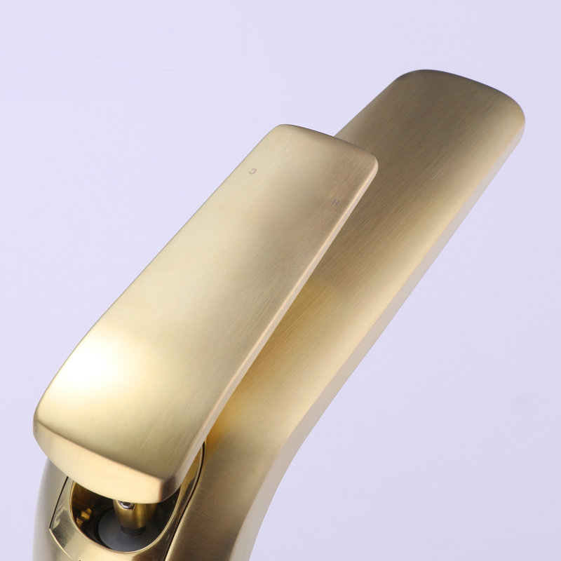 Single-handle Bathroom Faucet, Brushed Gold