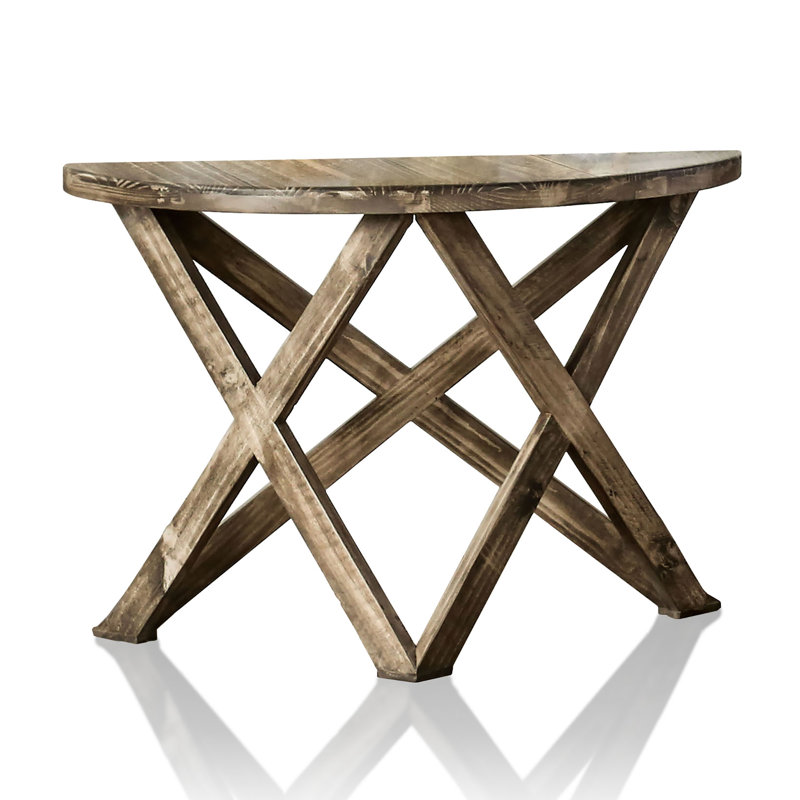 Silvin 47'' Solid Wood Console Table, Ash Brown